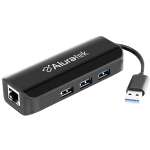 Aluratek 3Port USB 30 Hub With Ethernet Adapter AUEH0303F