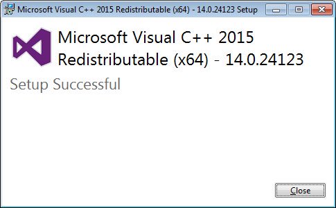 Redistributable Installed