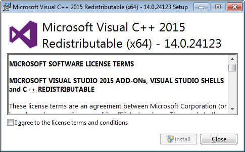 Microsoft Visual C++-2015 Redistributable